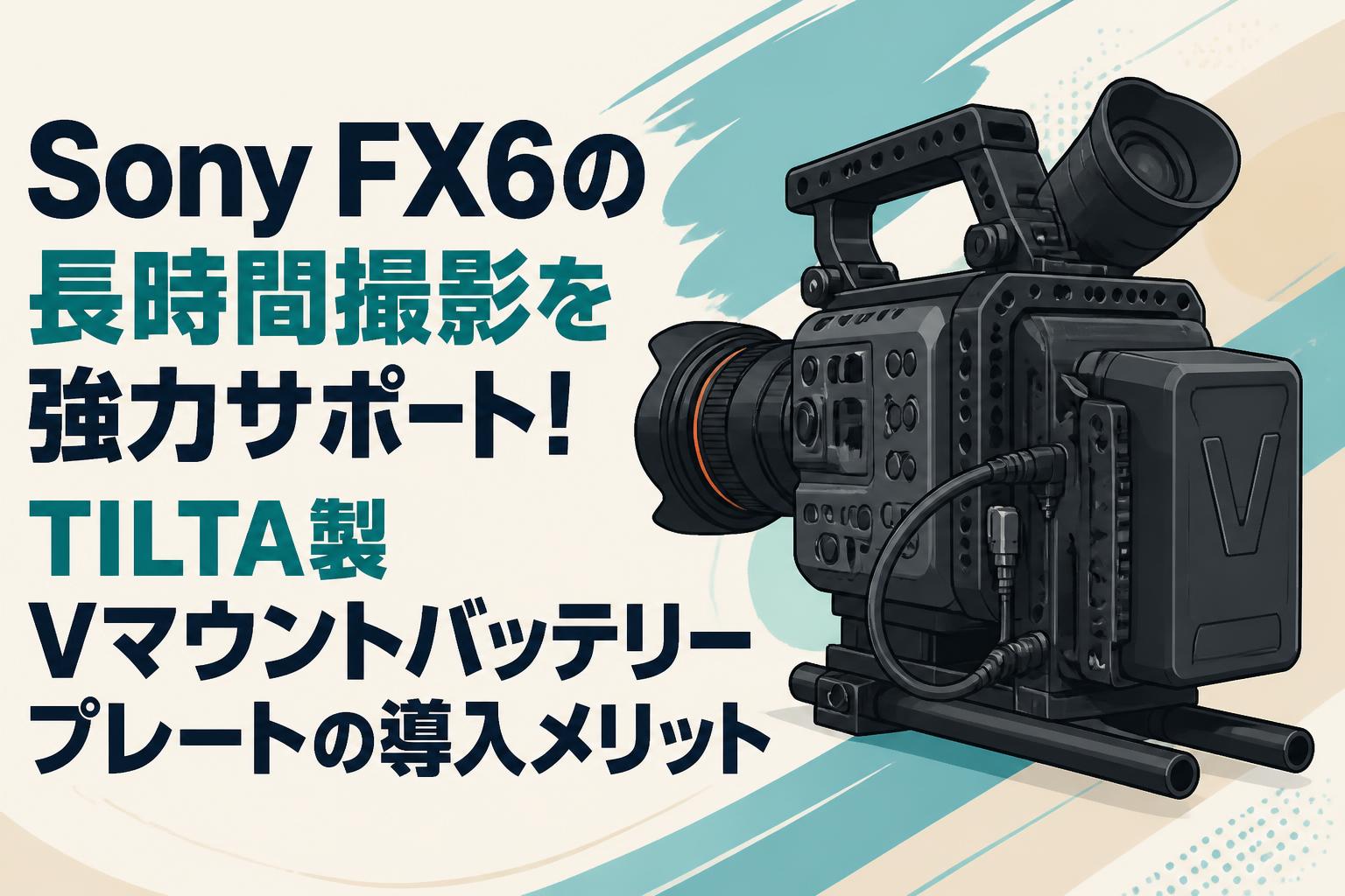 Sony FX6の長時間撮影を強力サポート！TILTA製Vマウントバッテリープレートの導入メリット