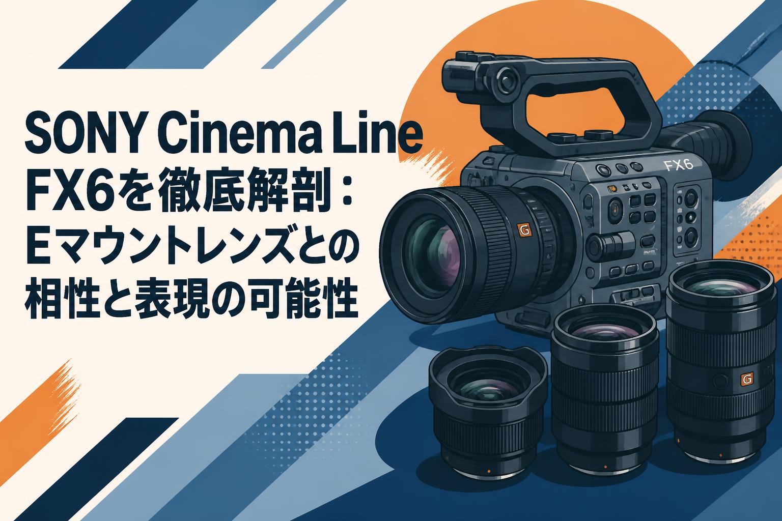 SONY Cinema Line FX6を徹底解剖：Eマウントレンズとの相性と表現の可能性