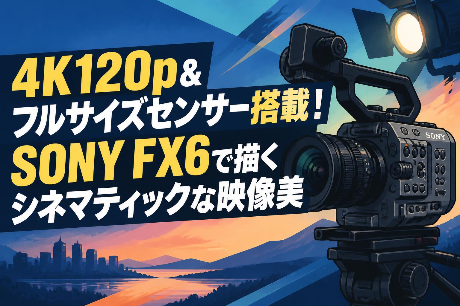 4K120p＆フルサイズセンサー搭載！SONY FX6で描くシネマティックな映像美