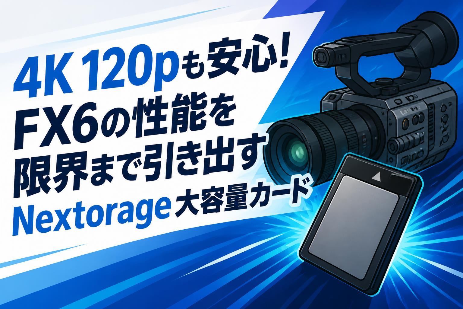 4K 120pも安心！FX6の性能を限界まで引き出すNextorage大容量カード