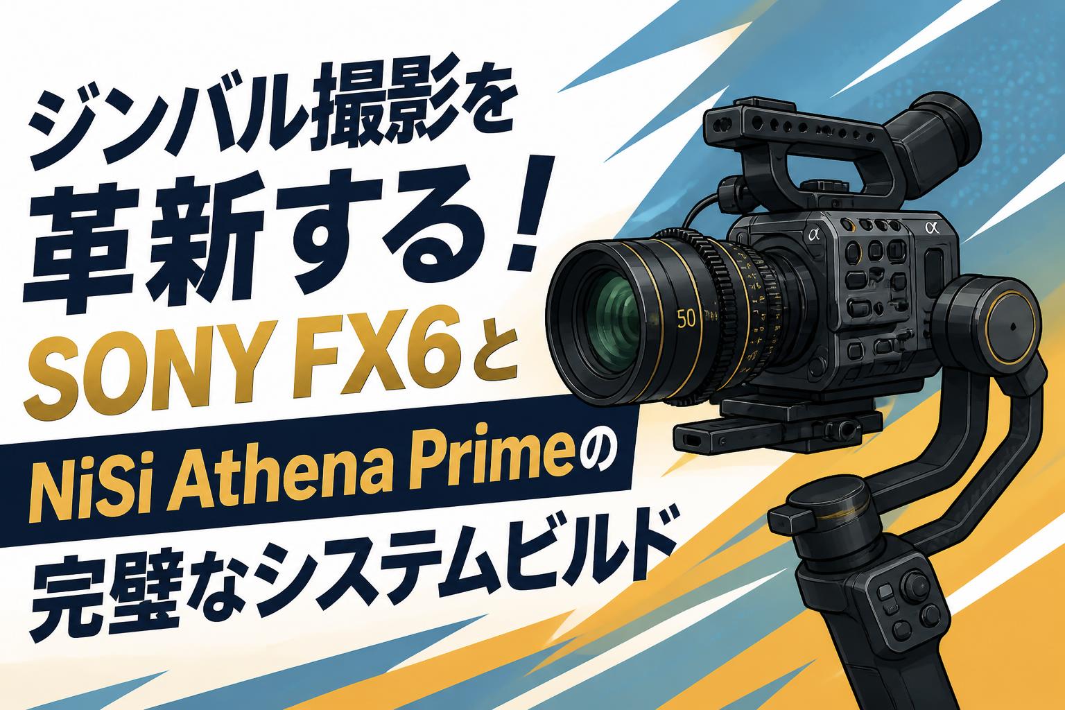 ジンバル撮影を革新する！SONY FX6とNiSi Athena Primeの完璧なシステムビルド