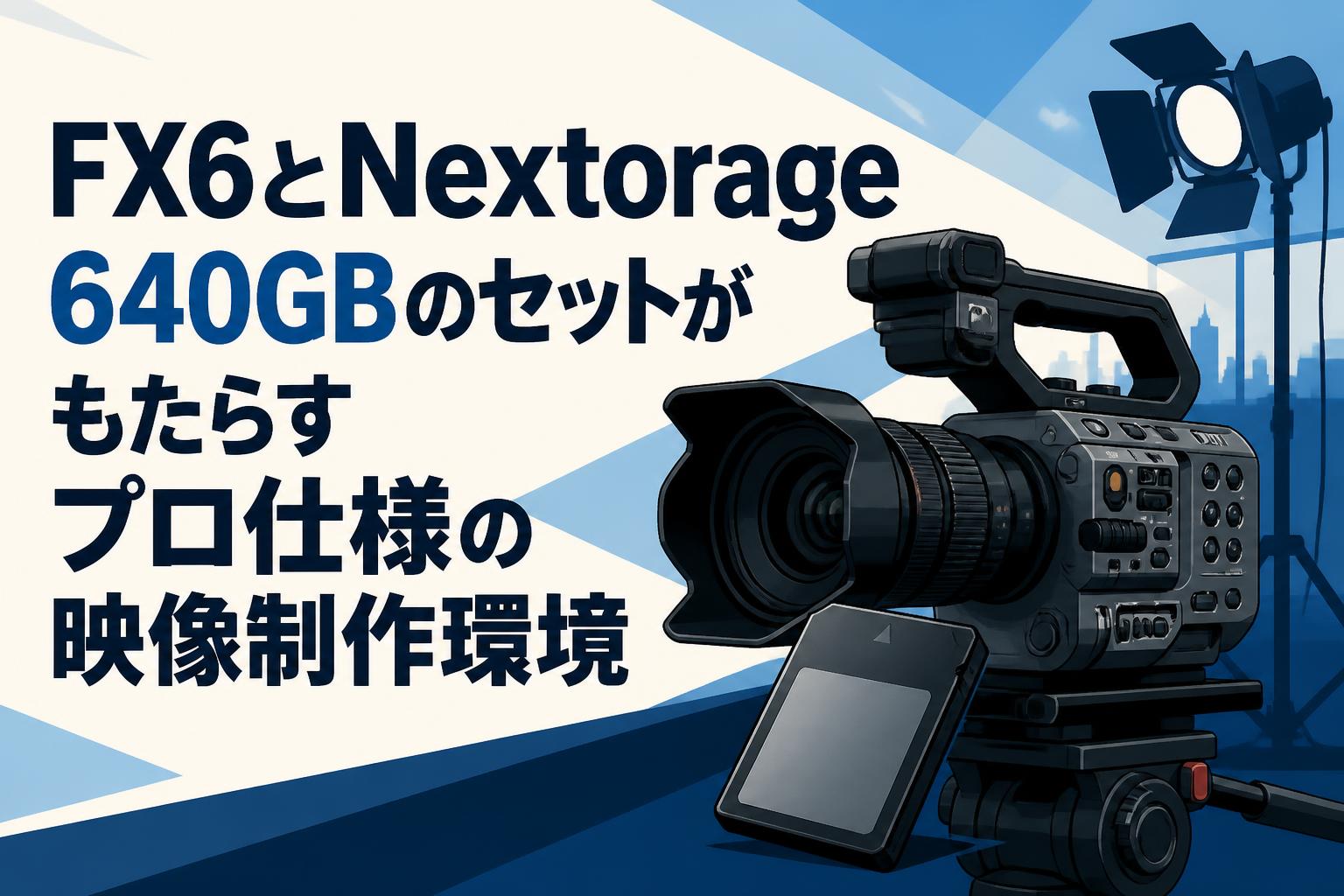 FX6とNextorage 640GBのセットがもたらすプロ仕様の映像制作環境