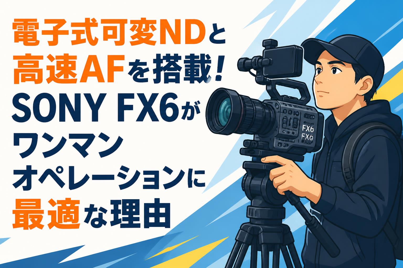 電子式可変NDと高速AFを搭載！SONY FX6がワンマンオペレーションに最適な理由