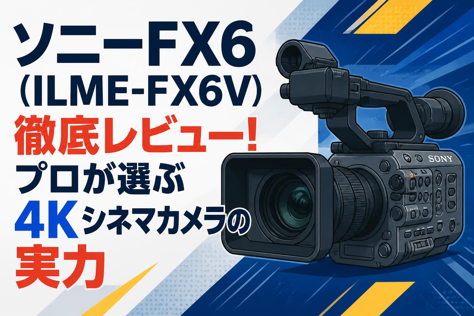 ソニーFX6（ILME-FX6V）徹底レビュー！プロが選ぶ4Kシネマカメラの実力