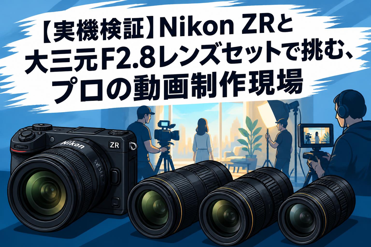 【実機検証】Nikon ZRと大三元F2.8レンズセットで挑む、プロの動画制作現場