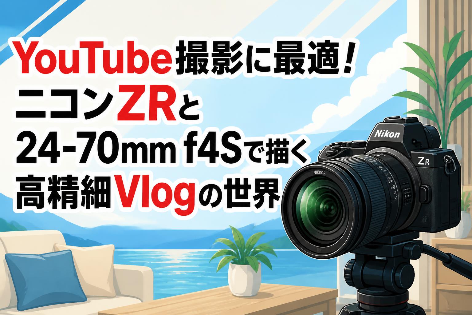 YouTube撮影に最適！ニコンZRと24-70mm f4Sで描く高精細Vlogの世界
