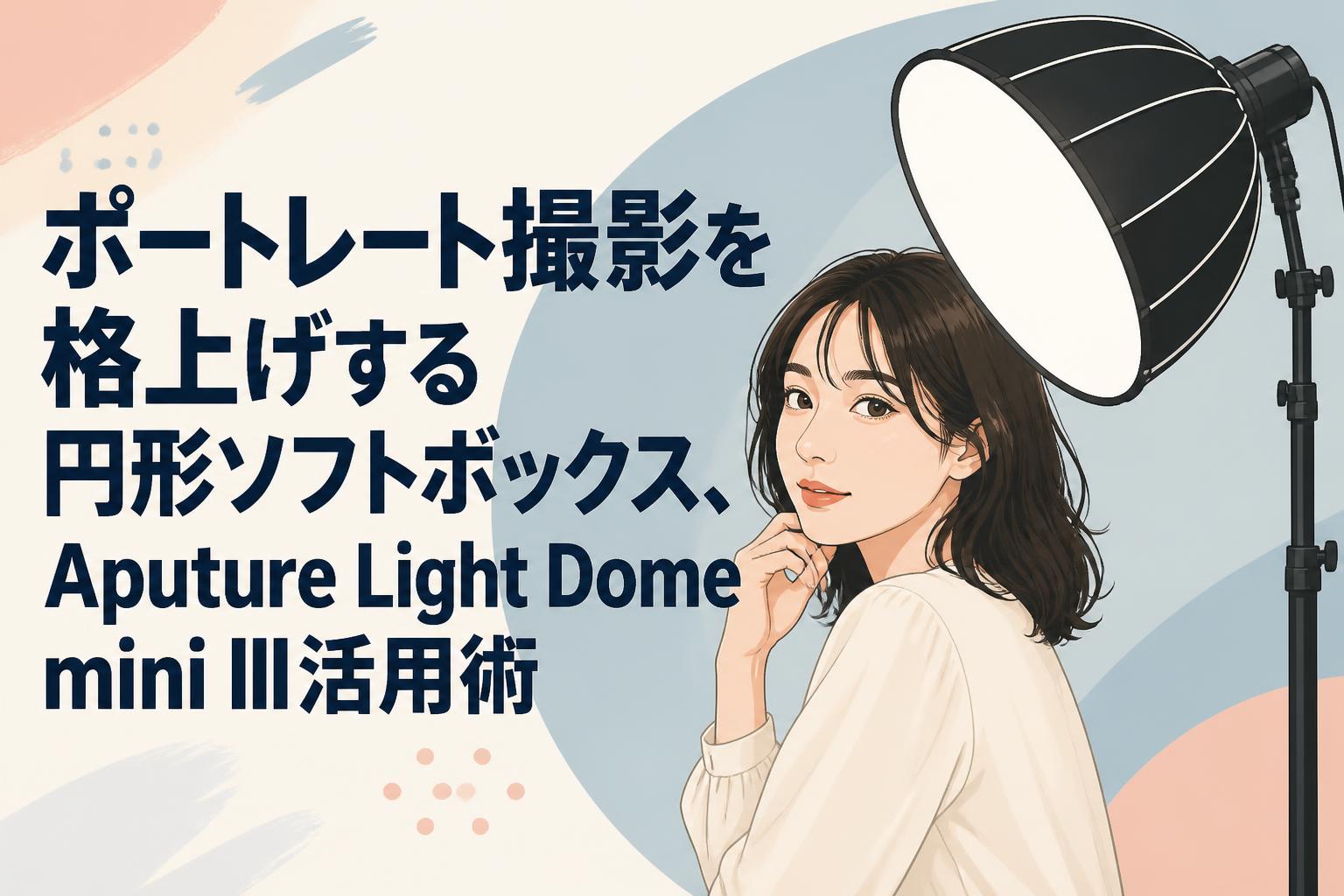 ポートレート撮影を格上げする円形ソフトボックス、Aputure Light Dome mini III活用術