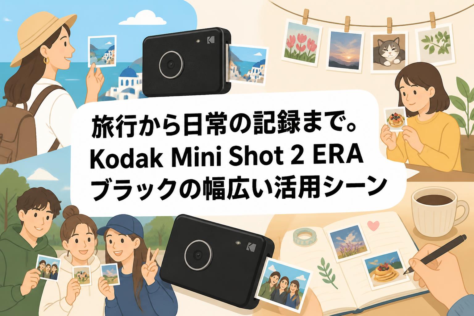 旅行から日常の記録まで。Kodak Mini Shot 2 ERA ブラックの幅広い活用シーン