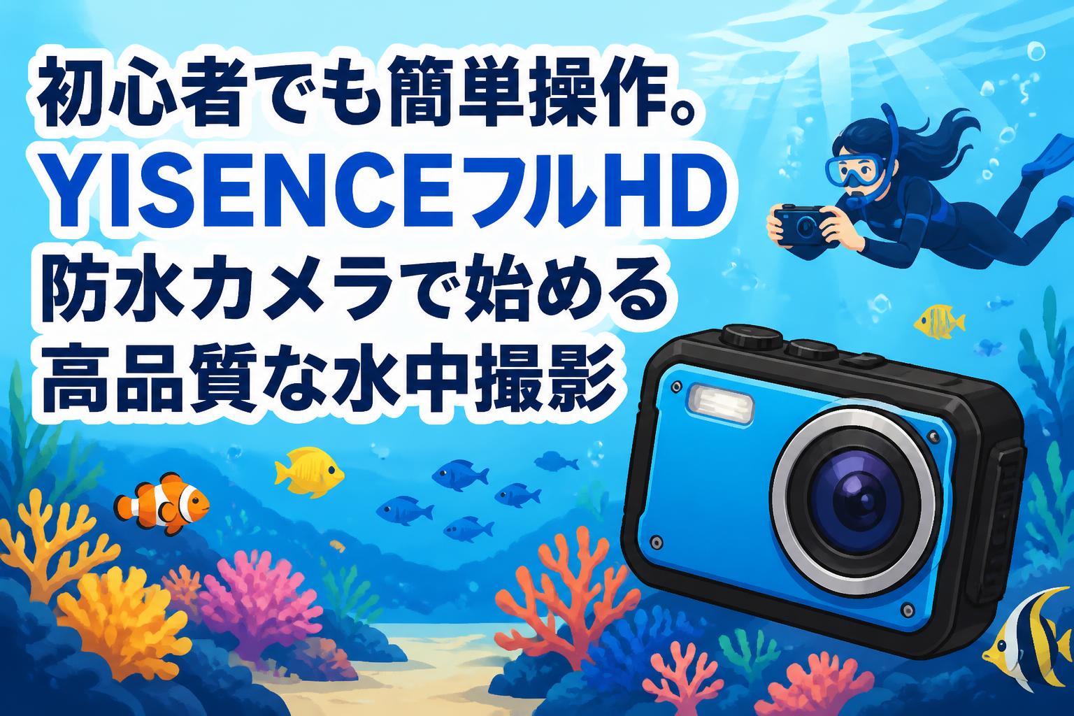 初心者でも簡単操作。YISENCEフルHD防水カメラで始める高品質な水中撮影