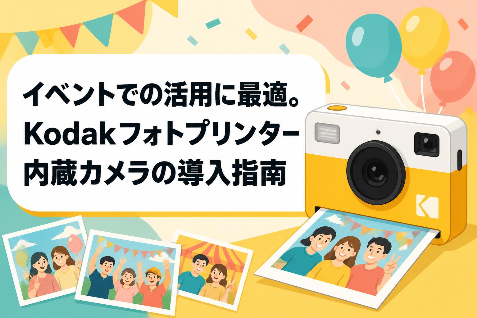 イベントでの活用に最適。Kodakフォトプリンター内蔵カメラの導入指南