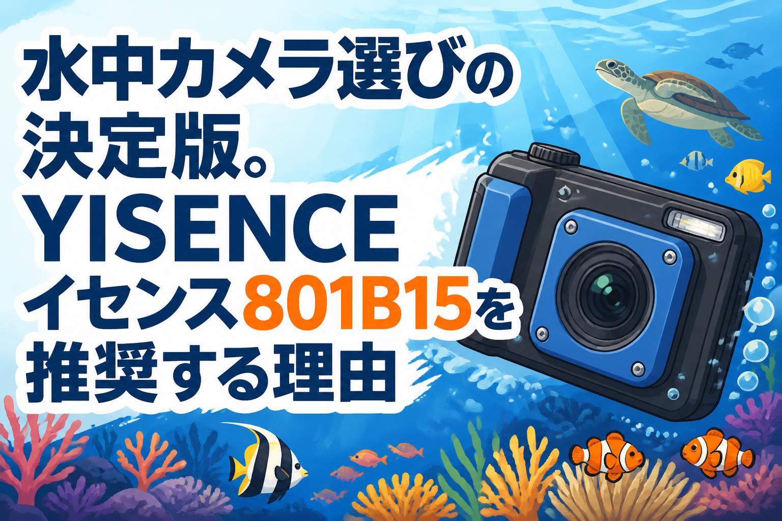 水中カメラ選びの決定版。YISENCEイセンス801B15を推奨する理由