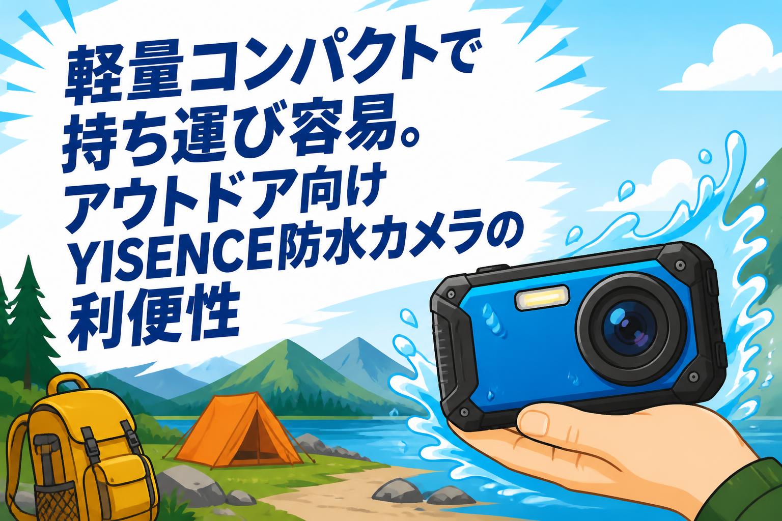 軽量コンパクトで持ち運び容易。アウトドア向けYISENCE防水カメラの利便性