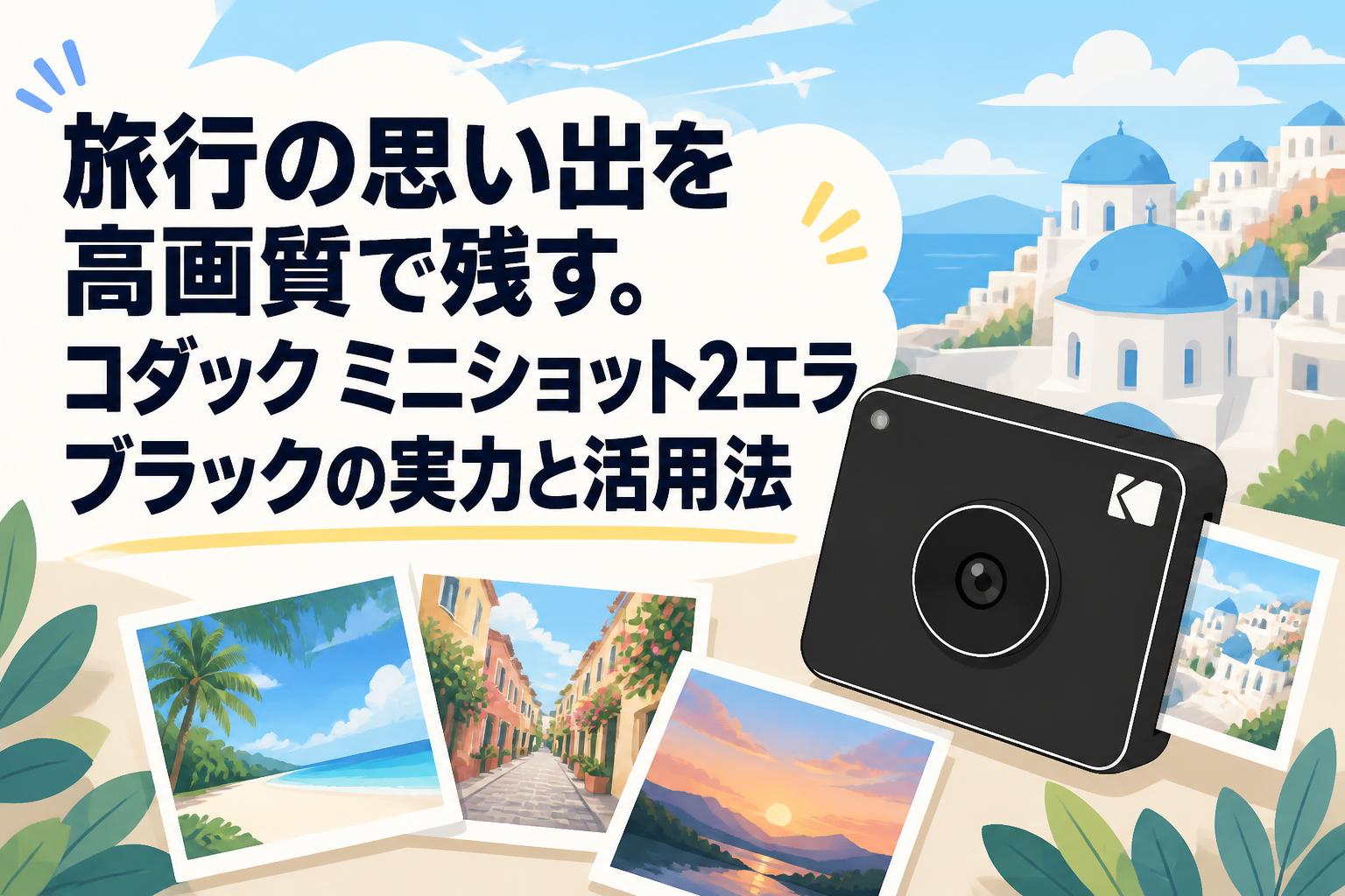 旅行の思い出を高画質で残す。コダック ミニショット2エラ ブラックの実力と活用法