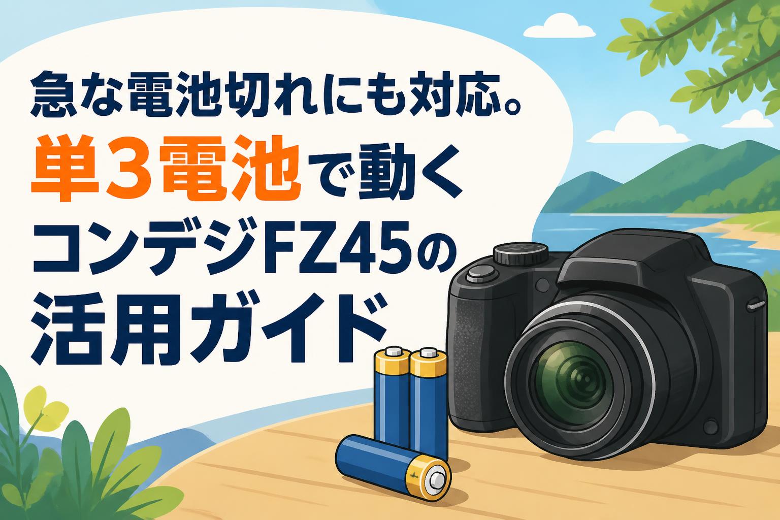 急な電池切れにも対応。単3電池で動くコンデジFZ45の活用ガイド
