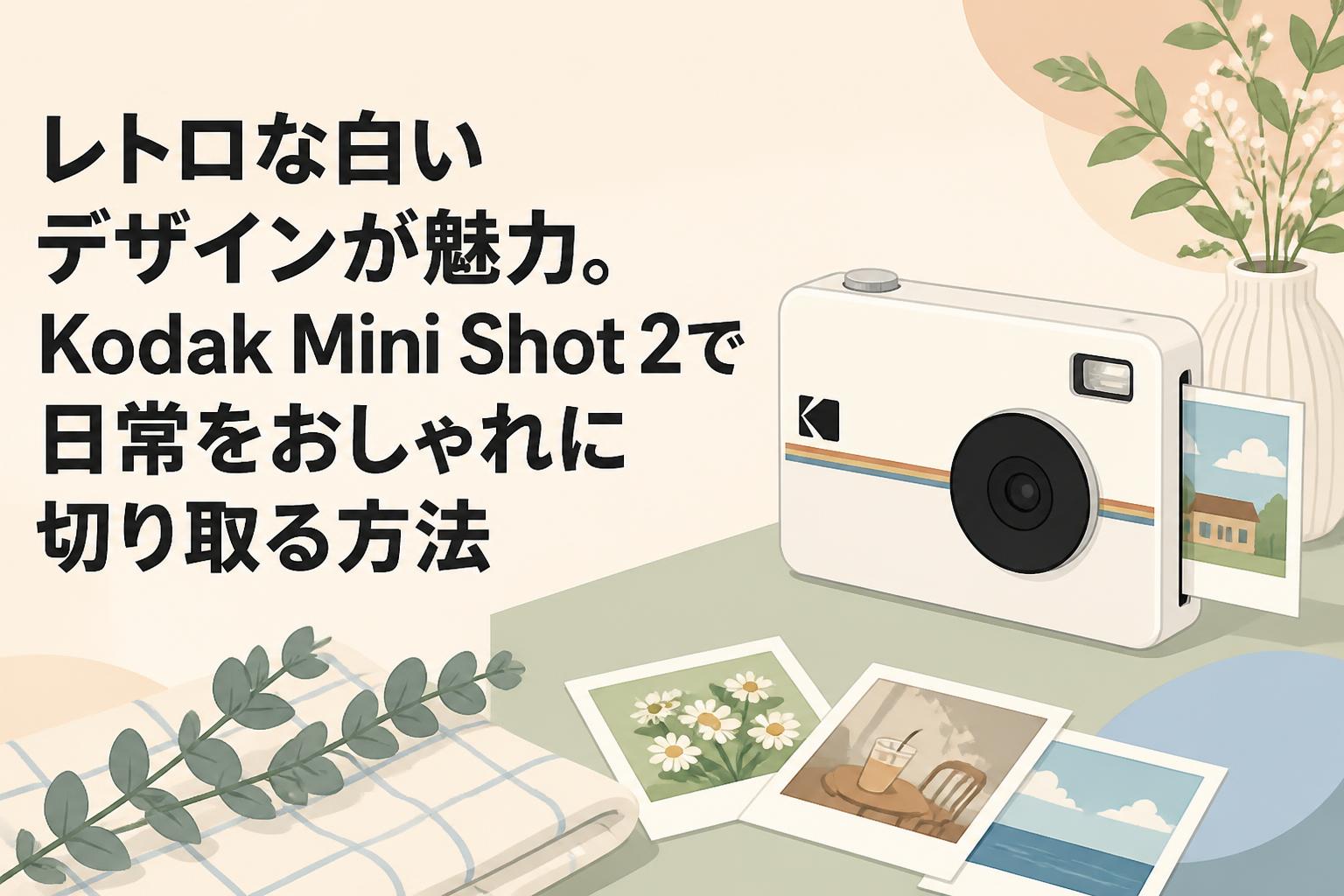レトロな白いデザインが魅力。Kodak Mini Shot 2で日常をおしゃれに切り取る方法