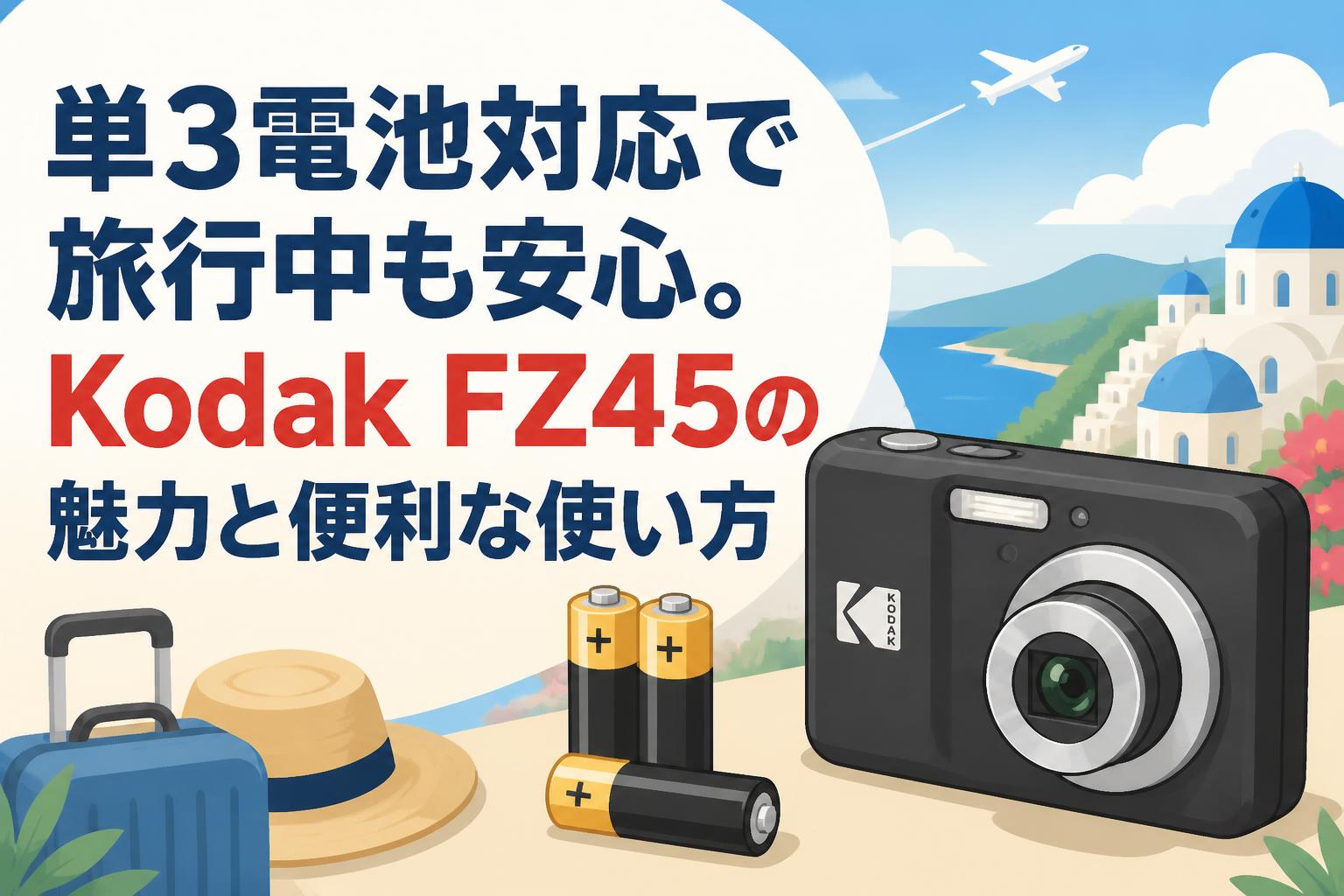 単3電池対応で旅行中も安心。Kodak FZ45の魅力と便利な使い方