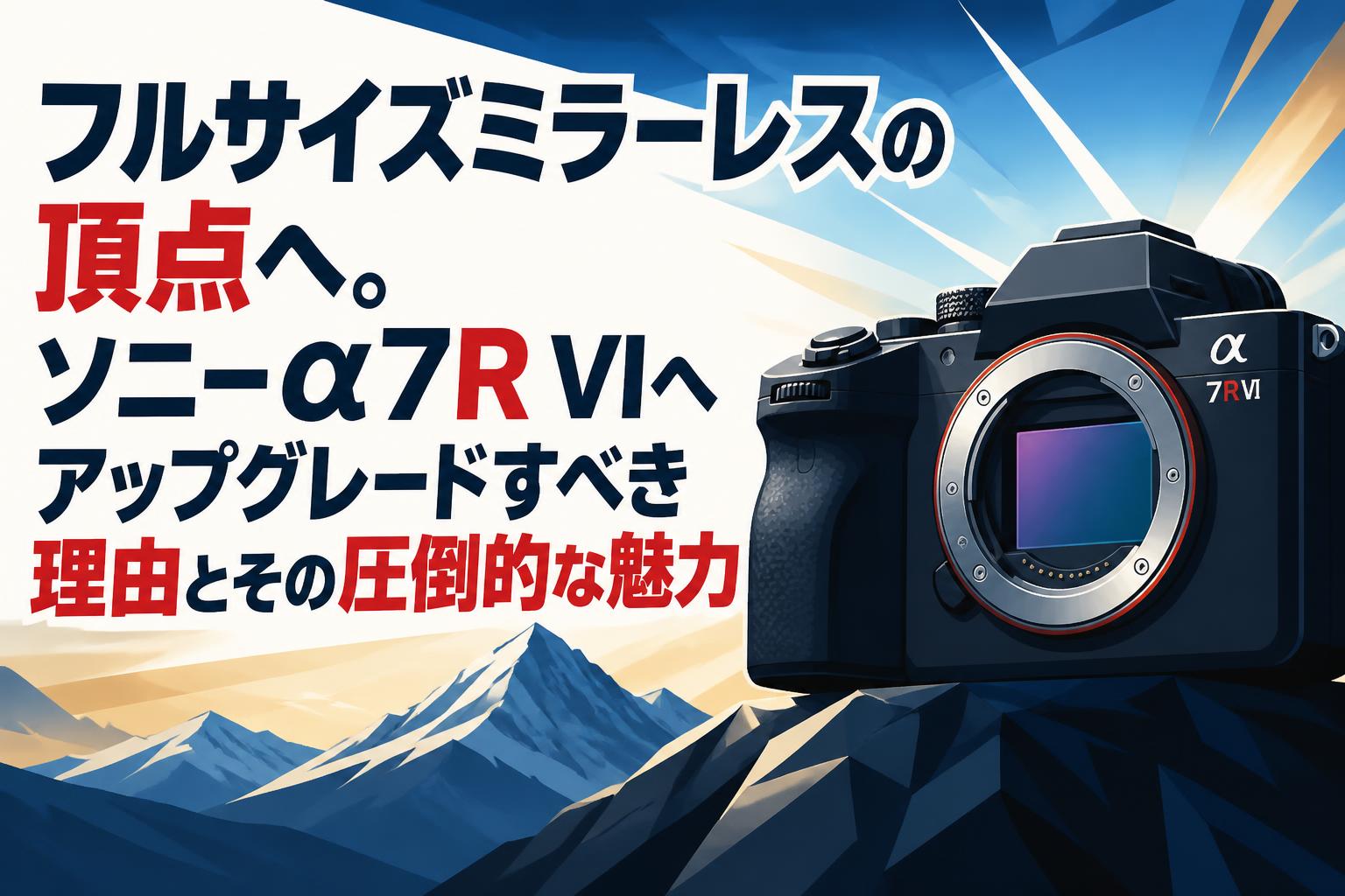 フルサイズミラーレスの頂点へ。ソニーα7R VIへアップグレードすべき理由とその圧倒的な魅力