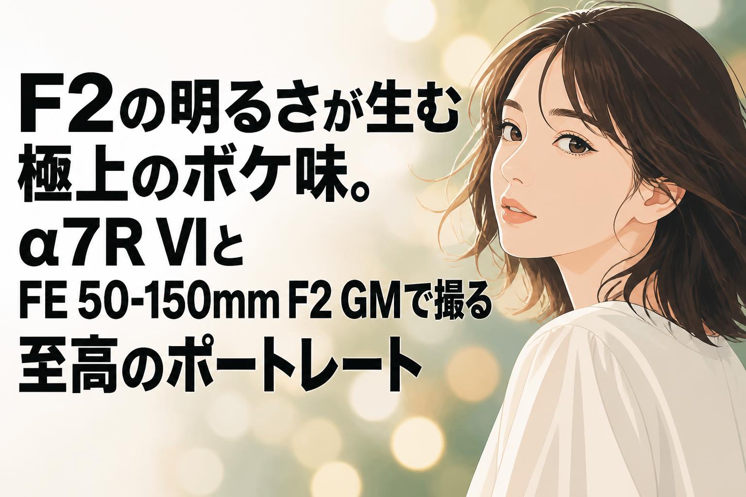 F2の明るさが生む極上のボケ味。α7R VIとFE 50-150mm F2 GMで撮る至高のポートレート