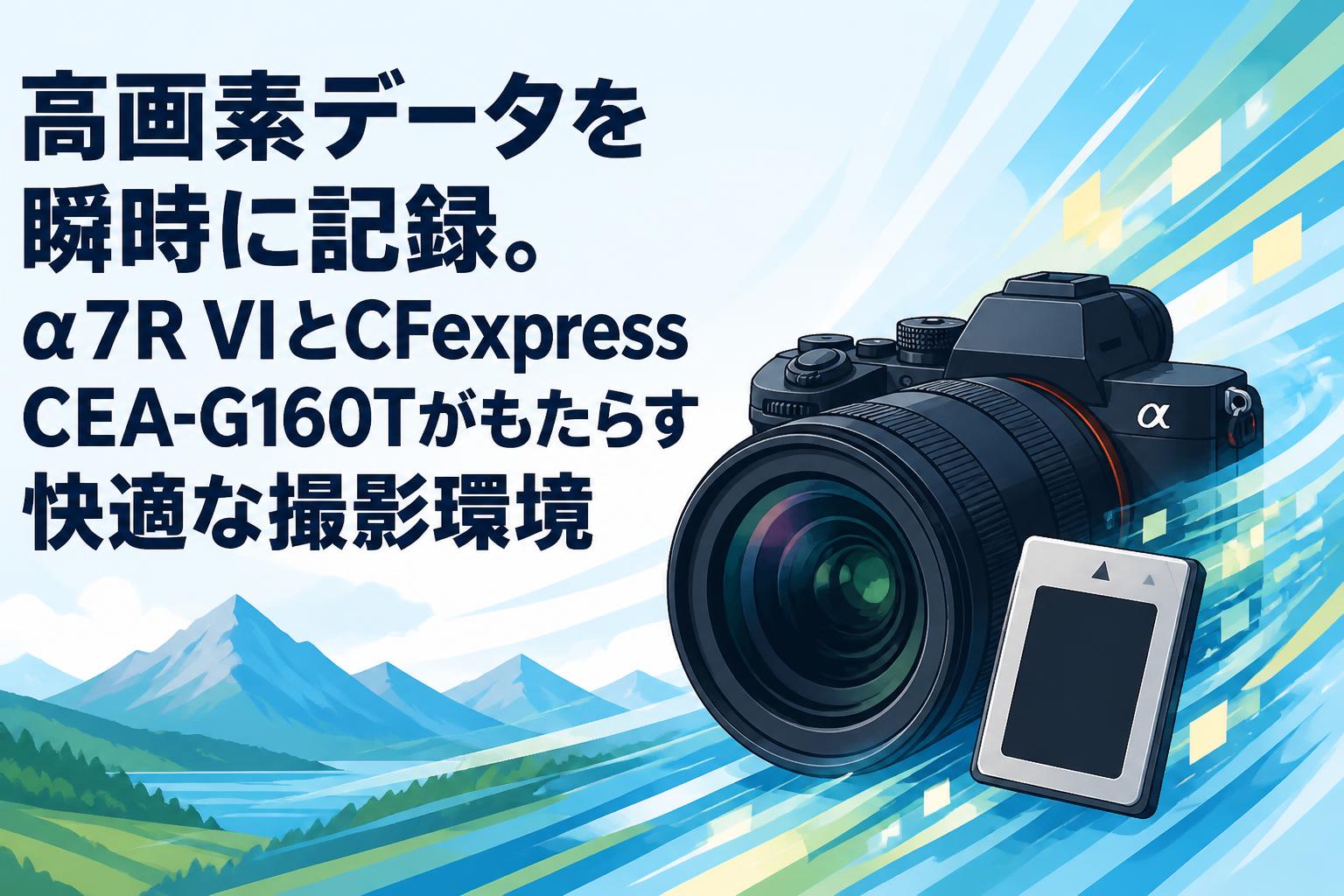 高画素データを瞬時に記録。α7R VIとCFexpress CEA-G160Tがもたらす快適な撮影環境