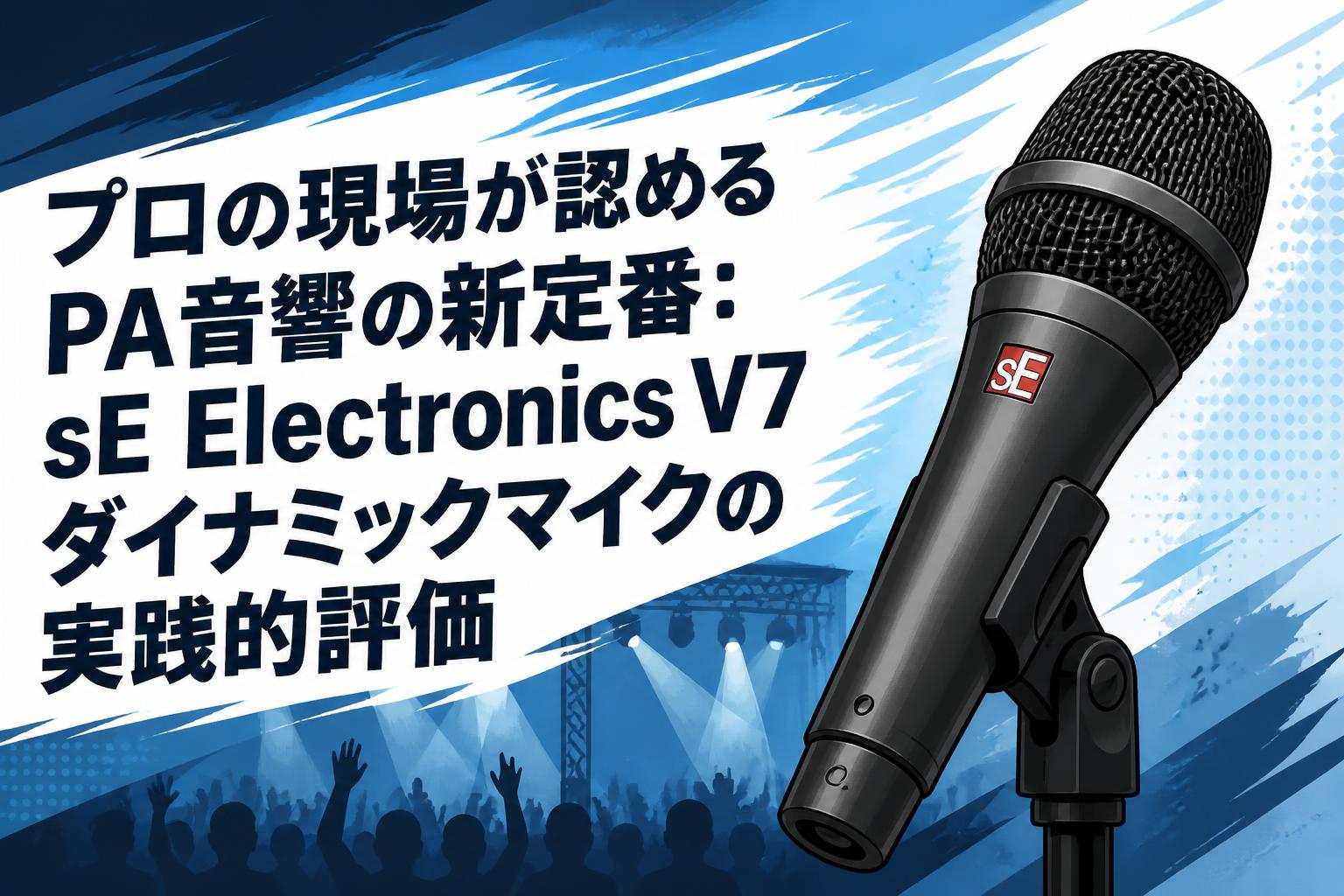 プロの現場が認めるPA音響の新定番：sE Electronics V7ダイナミックマイクの実践的評価