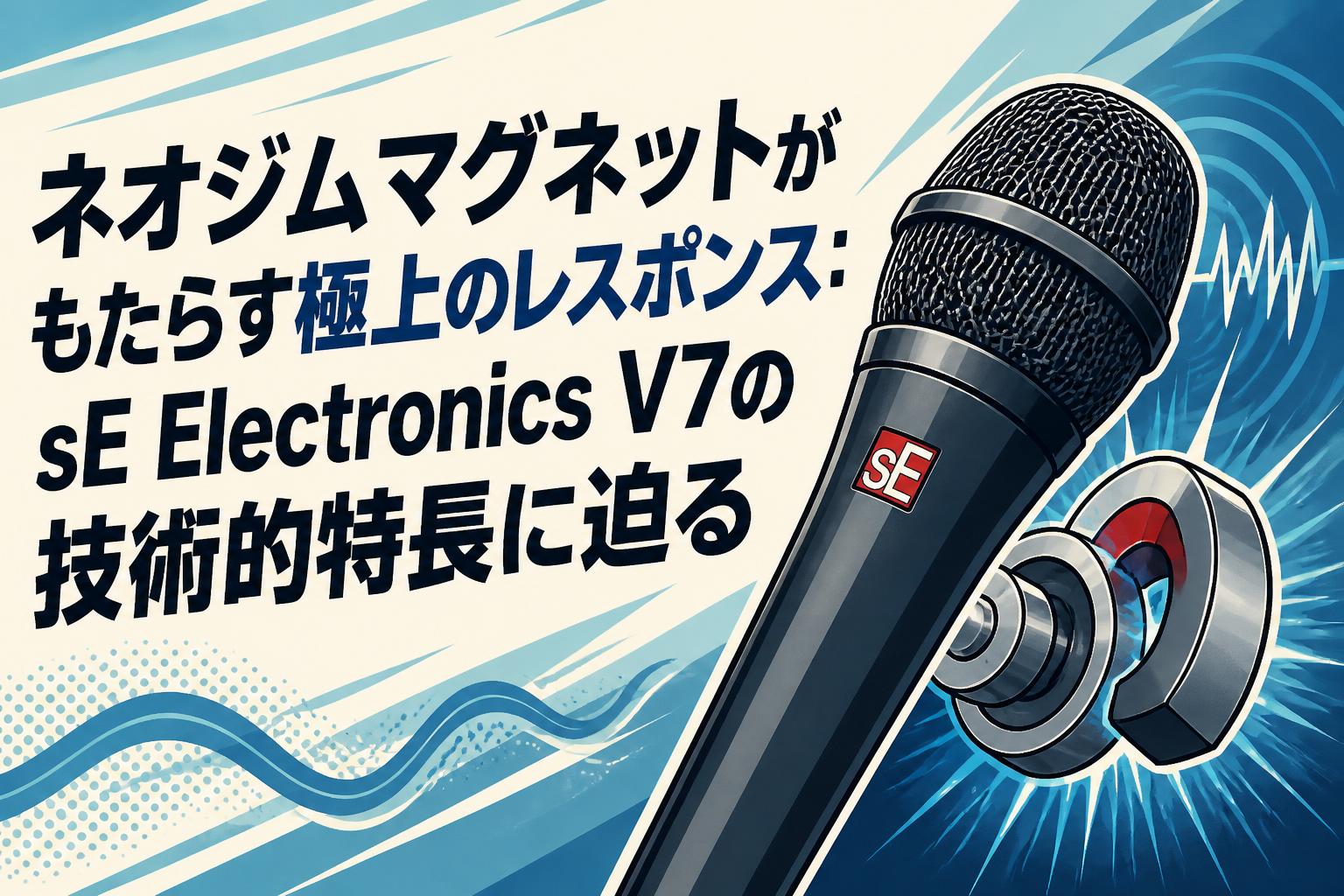 ネオジムマグネットがもたらす極上のレスポンス：sE Electronics V7の技術的特長に迫る
