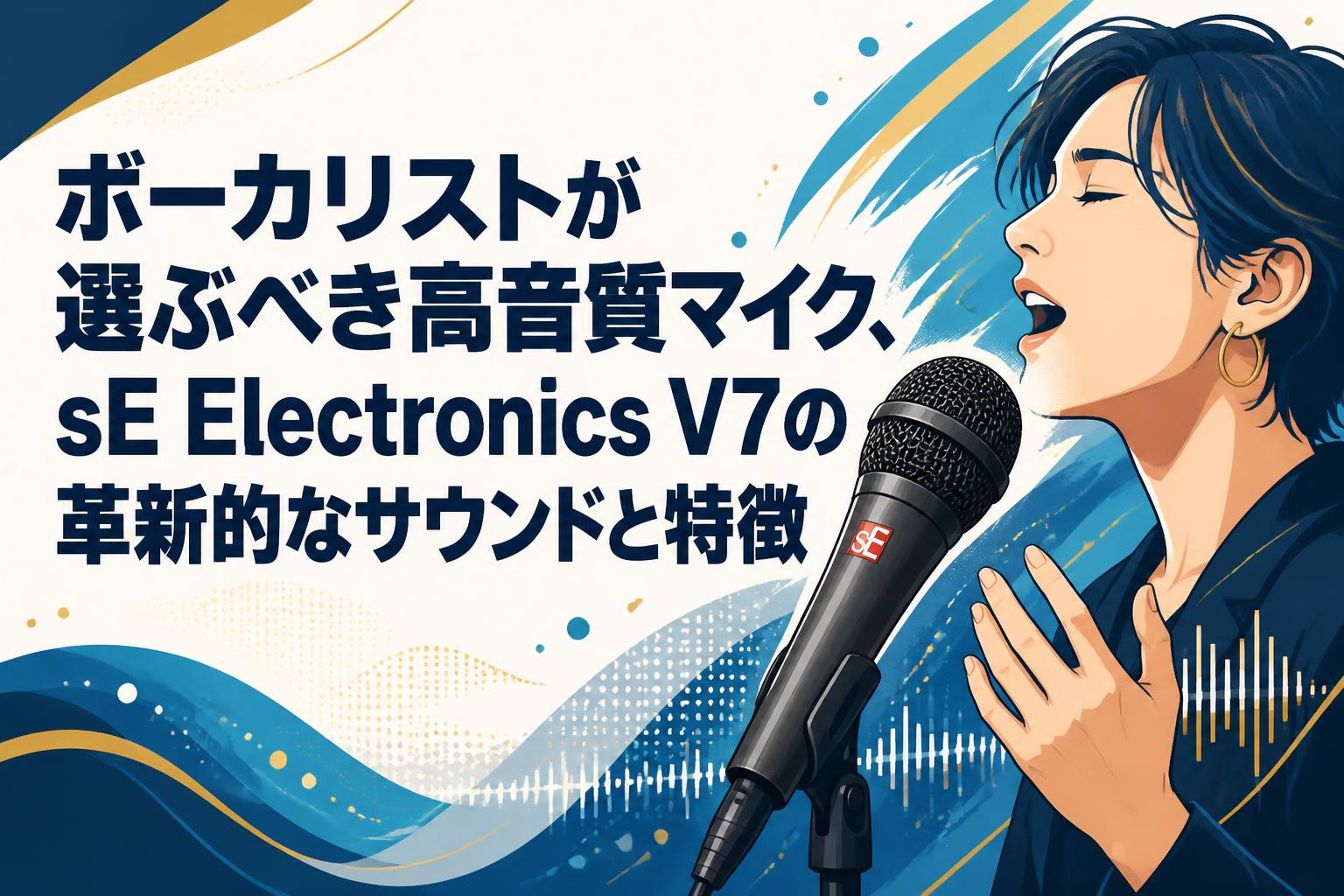 ボーカリストが選ぶべき高音質マイク、sE Electronics V7の革新的なサウンドと特徴