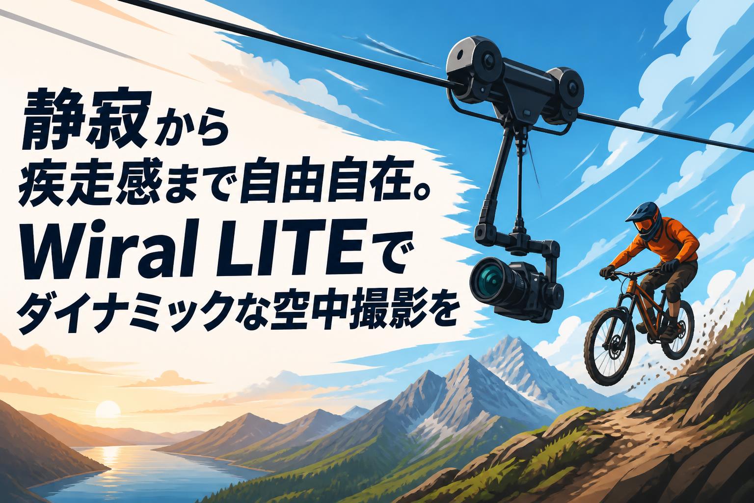 静寂から疾走感まで自由自在。Wiral LITEでダイナミックな空中撮影を