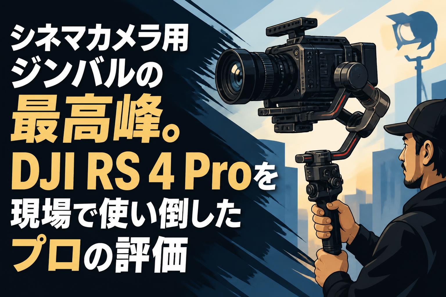 シネマカメラ用ジンバルの最高峰。DJI RS 4 Proを現場で使い倒したプロの評価