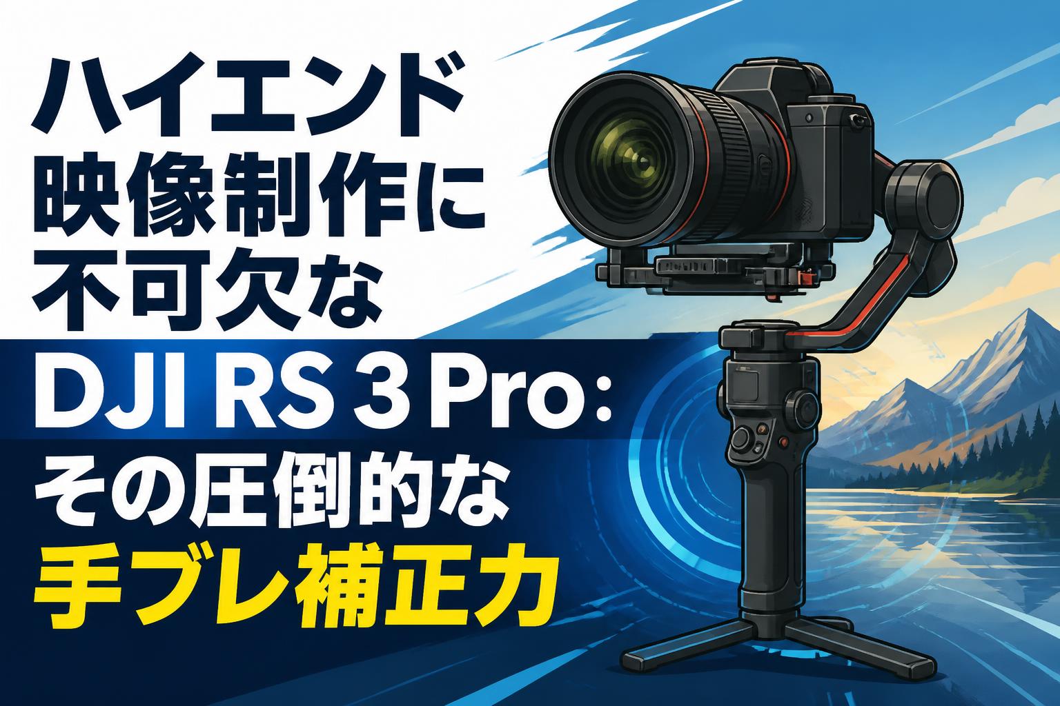 ハイエンド映像制作に不可欠なDJI RS 3 Pro：その圧倒的な手ブレ補正力