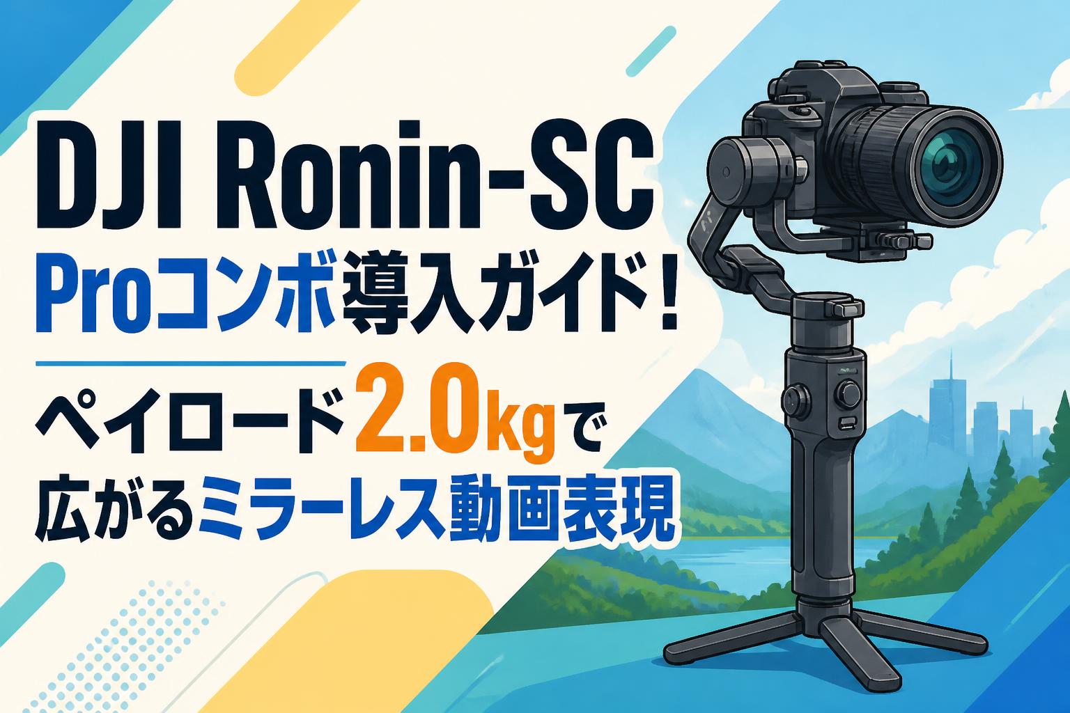 DJI Ronin-SC Proコンボ導入ガイド！ペイロード2.0kgで広がるミラーレス動画表現