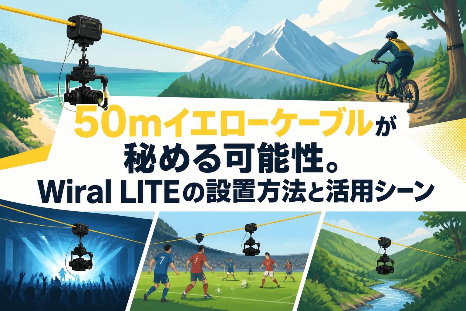 50mイエローケーブルが秘める可能性。Wiral LITEの設置方法と活用シーン