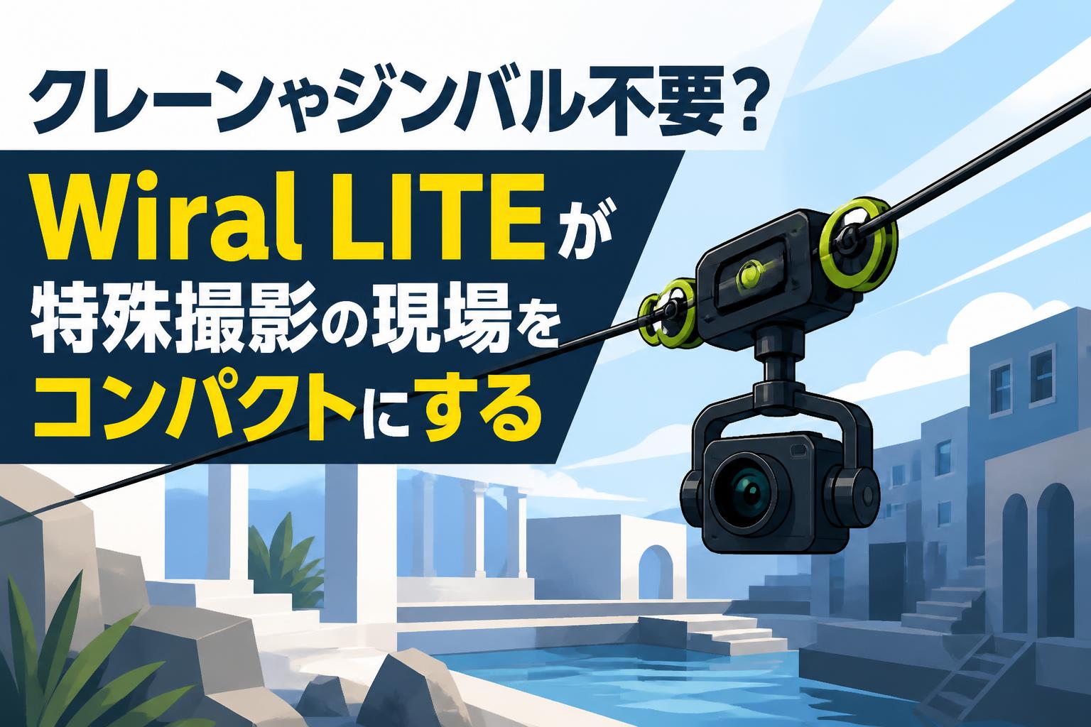 クレーンやジンバル不要？Wiral LITEが特殊撮影の現場をコンパクトにする