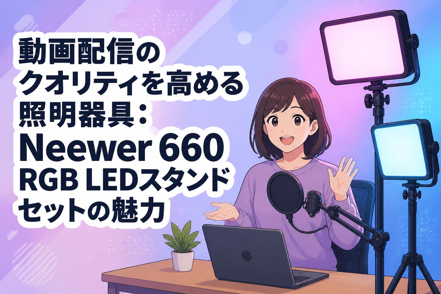 動画配信のクオリティを高める照明器具：Neewer 660 RGB LEDスタンドセットの魅力