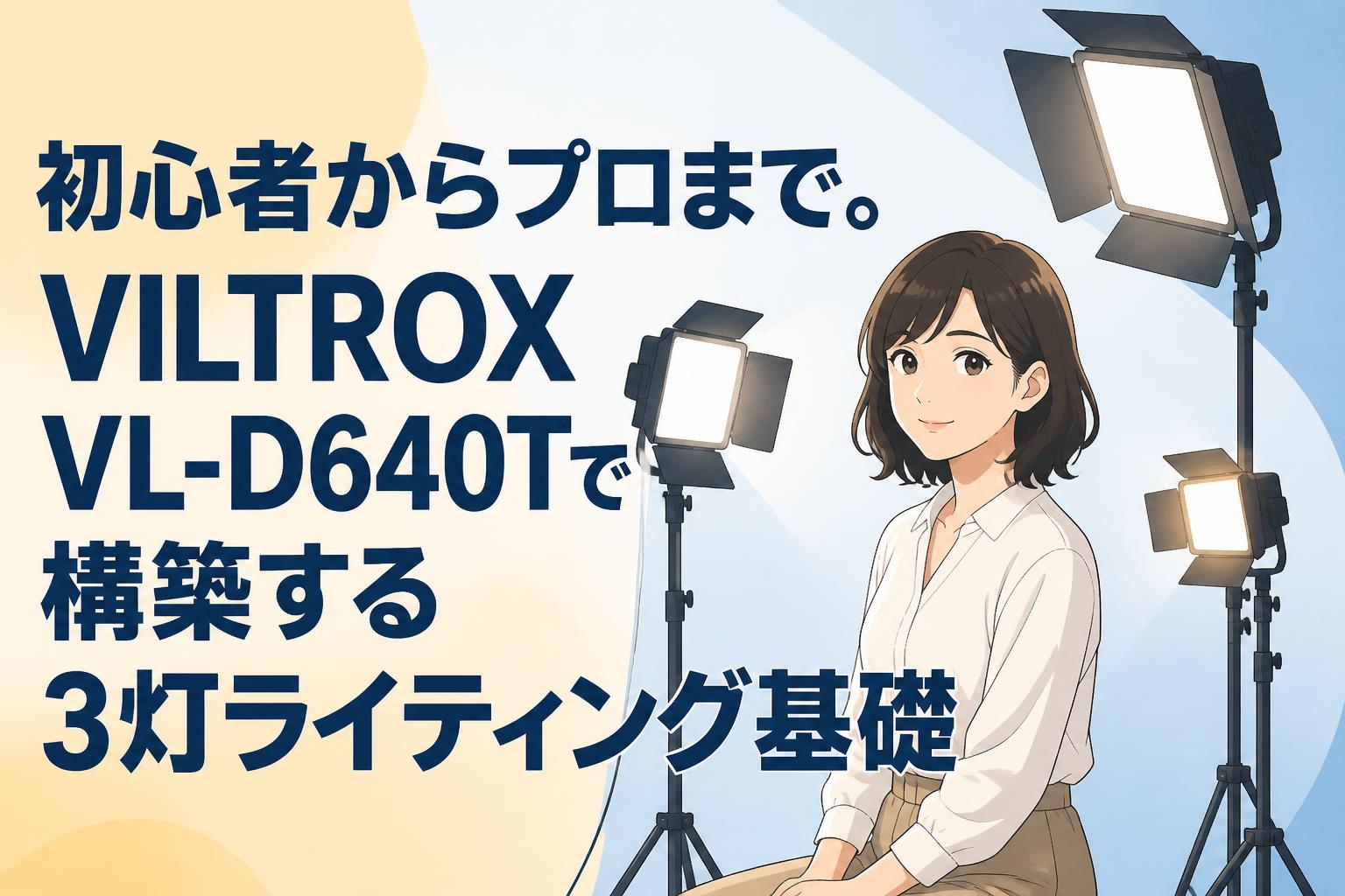 初心者からプロまで。VILTROX VL-D640Tで構築する3灯ライティング基礎