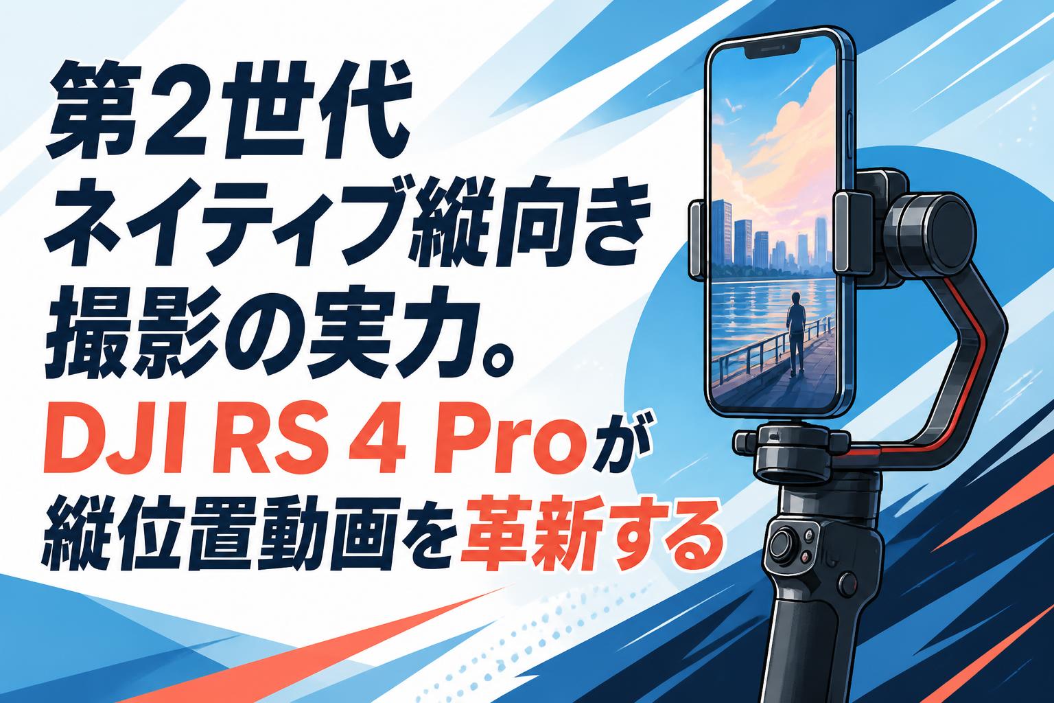 第2世代ネイティブ縦向き撮影の実力。DJI RS 4 Proが縦位置動画を革新する