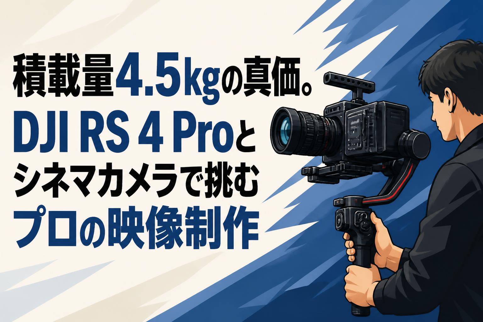 積載量4.5kgの真価。DJI RS 4 Proとシネマカメラで挑むプロの映像制作