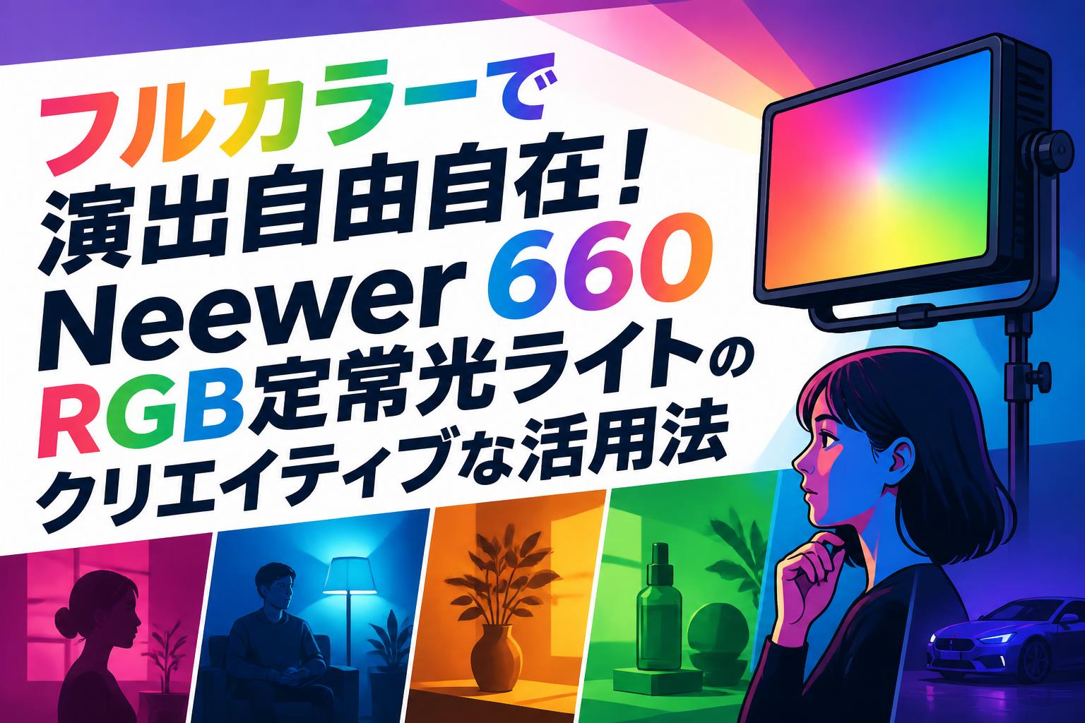 フルカラーで演出自由自在！Neewer 660 RGB定常光ライトのクリエイティブな活用法