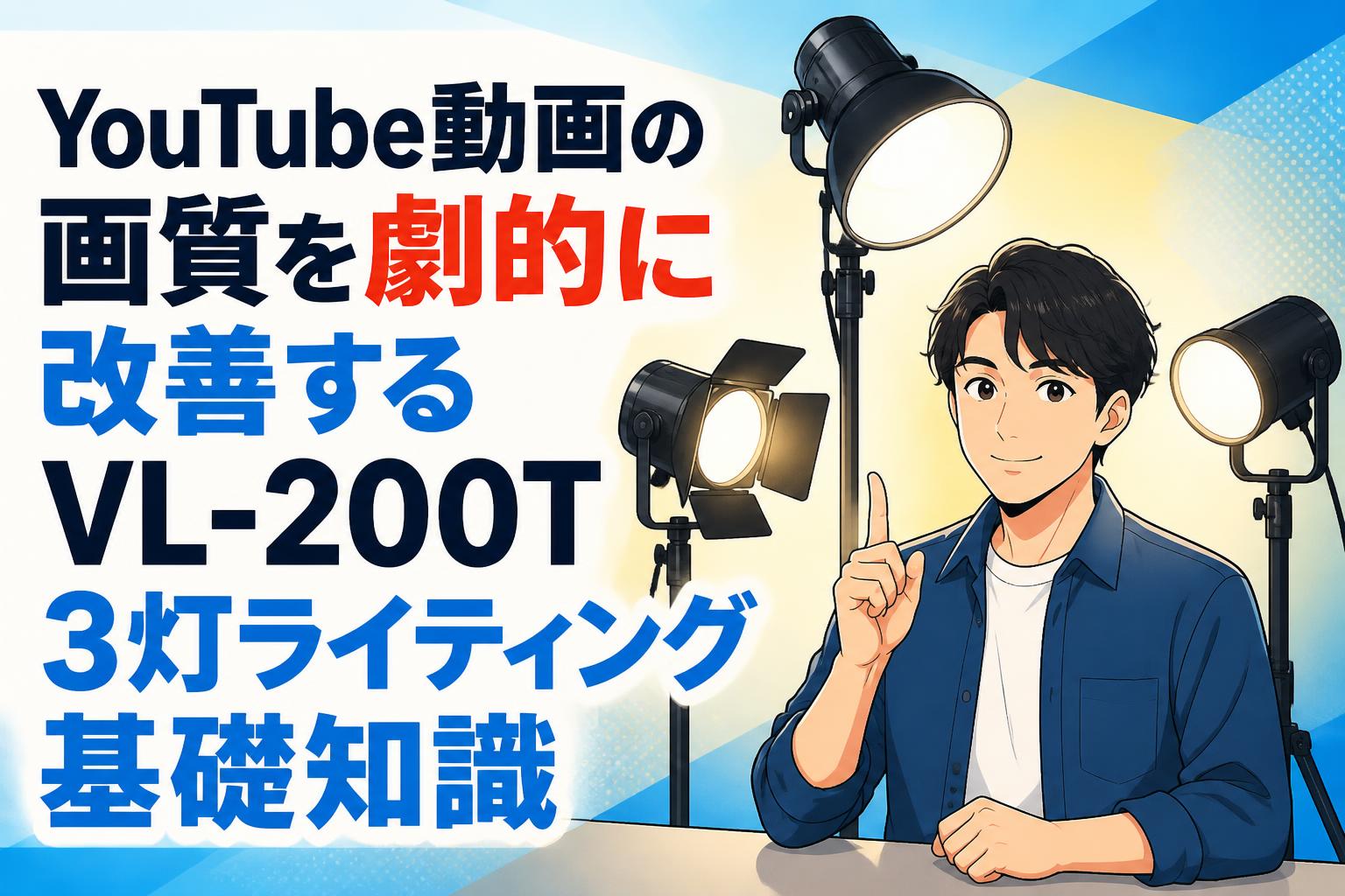 YouTube動画の画質を劇的に改善するVL-200T 3灯ライティング基礎知識