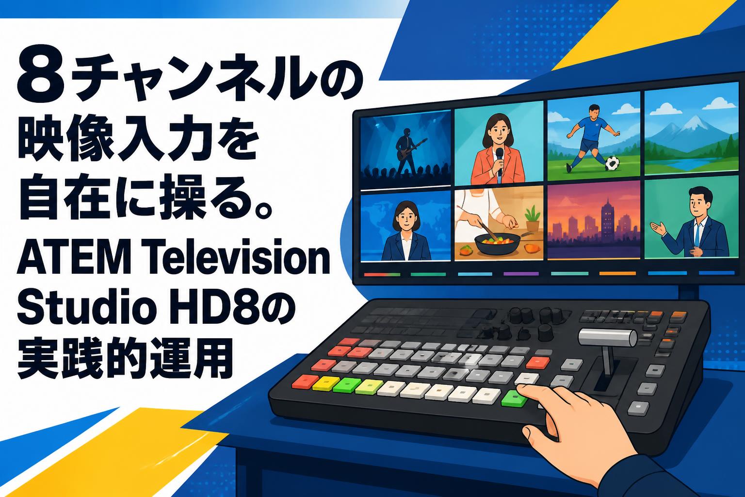 8チャンネルの映像入力を自在に操る。ATEM Television Studio HD8の実践的運用