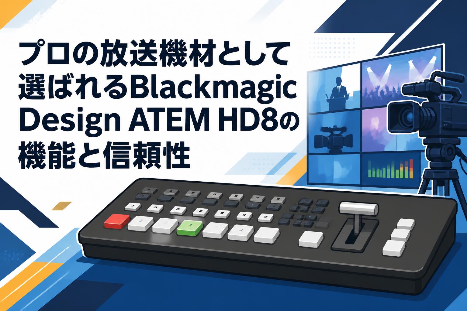 プロの放送機材として選ばれるBlackmagic Design ATEM HD8の機能と信頼性