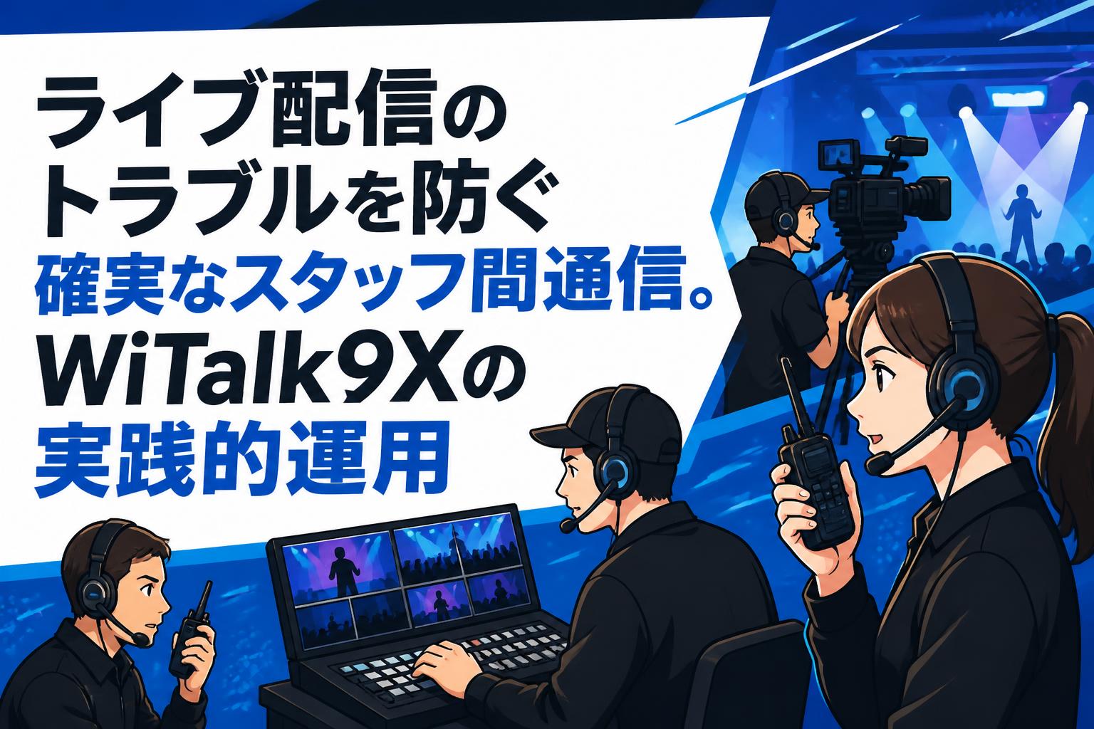 ライブ配信のトラブルを防ぐ確実なスタッフ間通信。WiTalk9Xの実践的運用