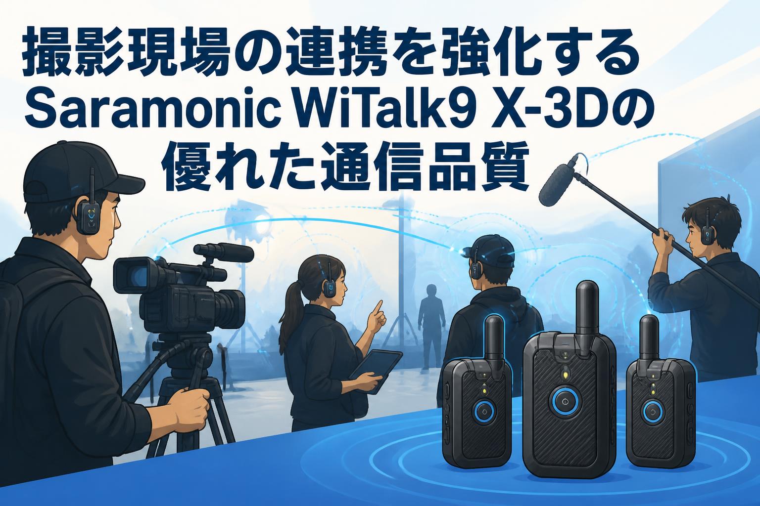 撮影現場の連携を強化するSaramonic WiTalk9 X-3Dの優れた通信品質