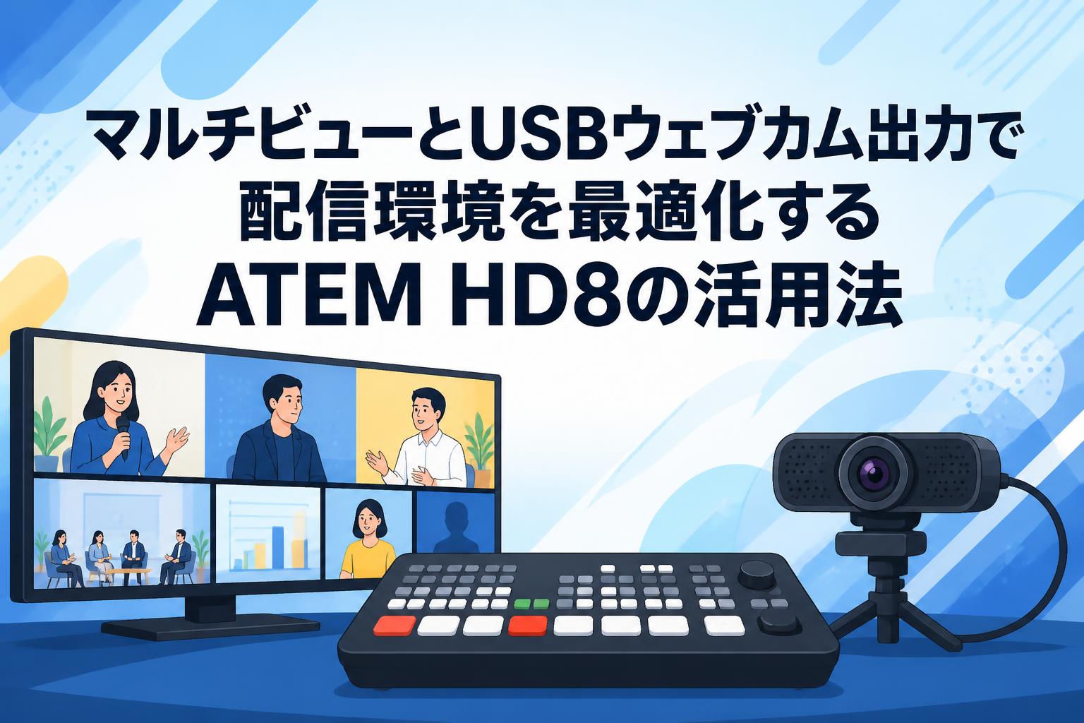 マルチビューとUSBウェブカム出力で配信環境を最適化するATEM HD8の活用法