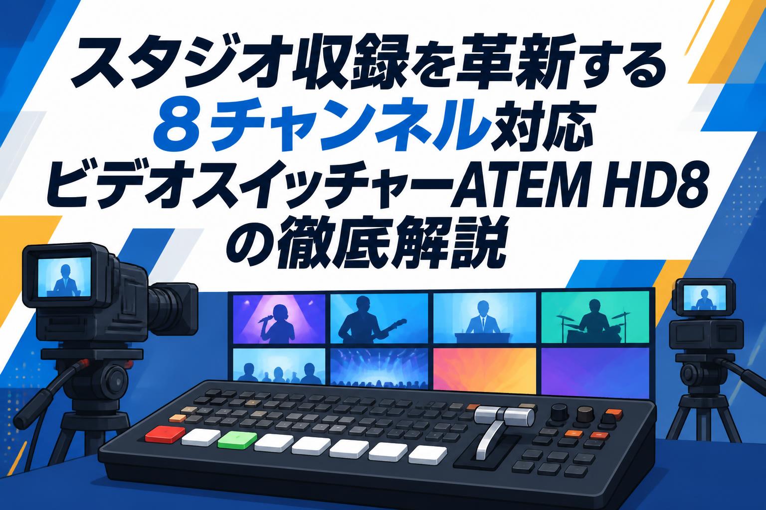 スタジオ収録を革新する8チャンネル対応ビデオスイッチャーATEM HD8の徹底解説