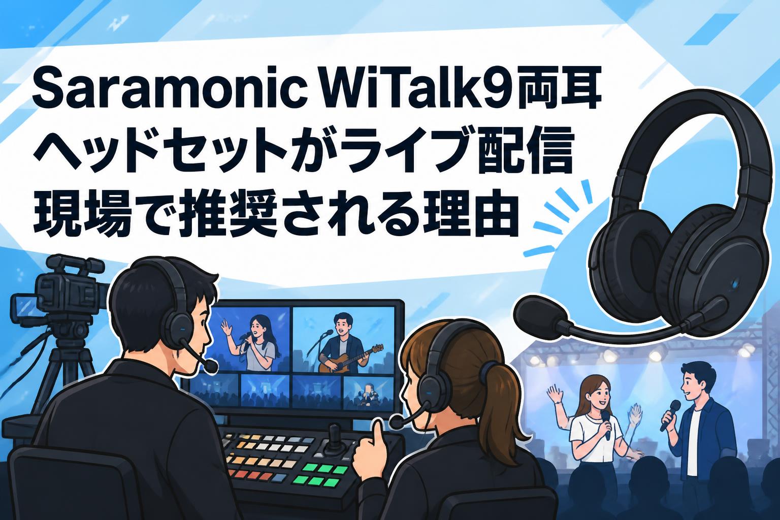 Saramonic WiTalk9両耳ヘッドセットがライブ配信現場で推奨される理由