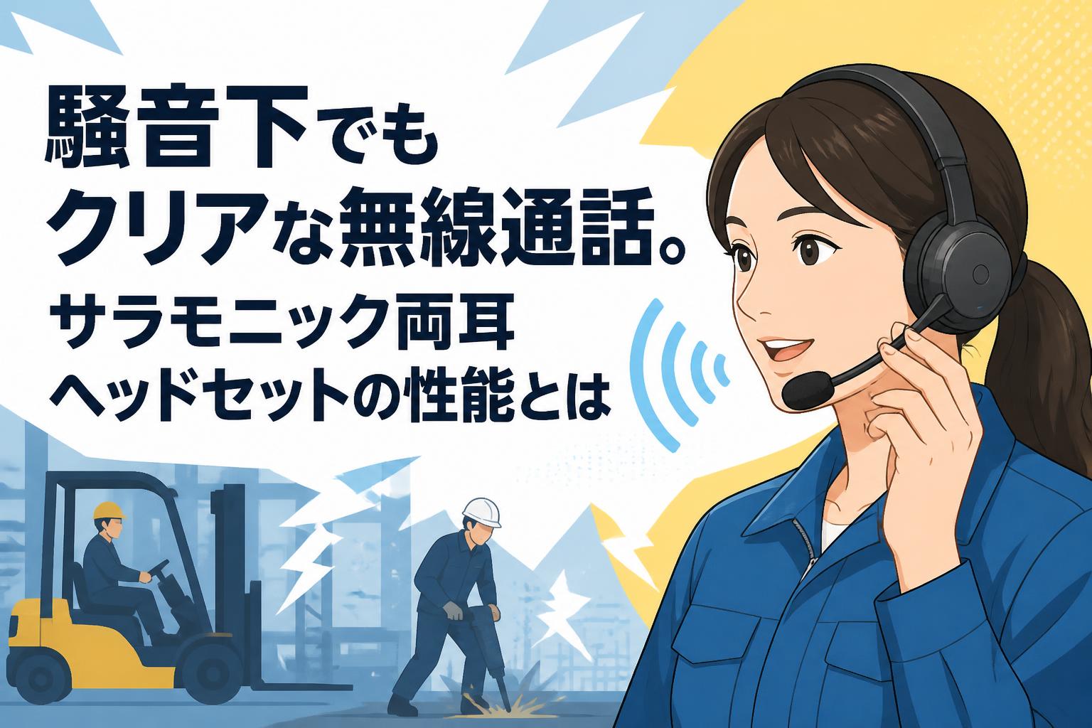 騒音下でもクリアな無線通話。サラモニック両耳ヘッドセットの性能とは