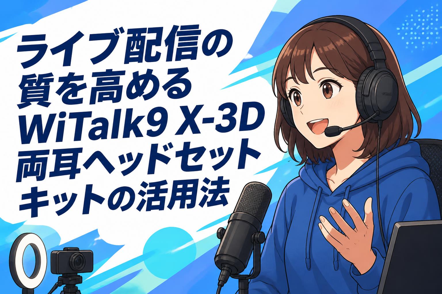 ライブ配信の質を高めるWiTalk9 X-3D両耳ヘッドセットキットの活用法