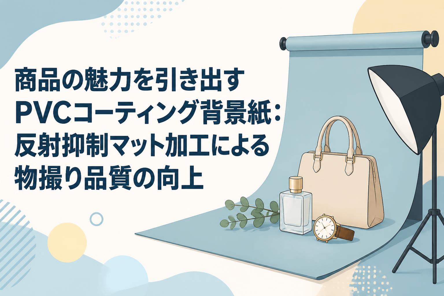 商品の魅力を引き出すPVCコーティング背景紙：反射抑制マット加工による物撮り品質の向上