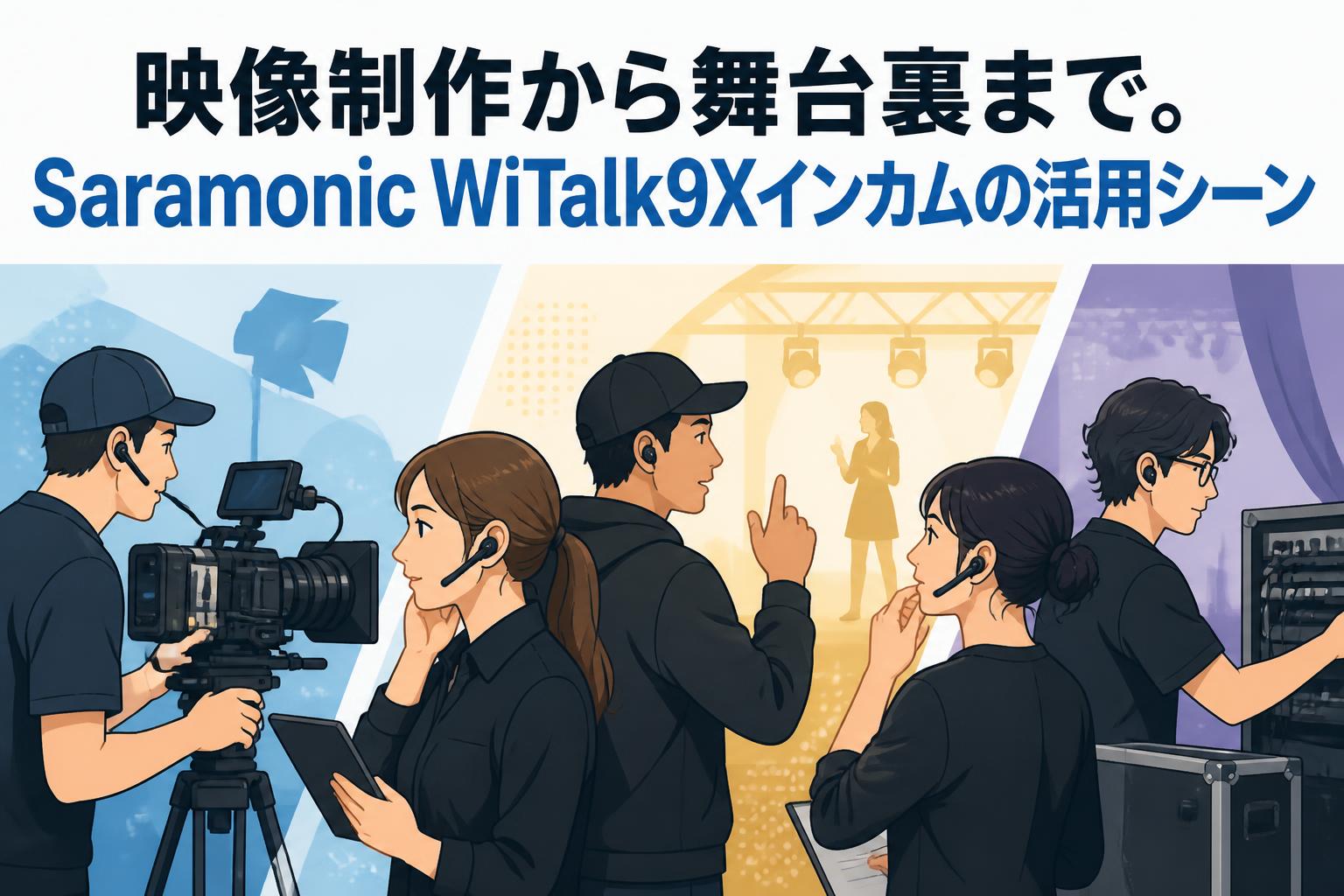映像制作から舞台裏まで。Saramonic WiTalk9Xインカムの活用シーン
