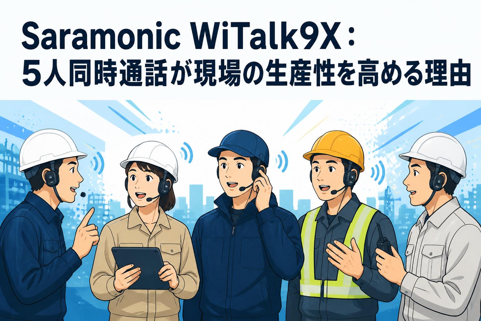 Saramonic WiTalk9X：5人同時通話が現場の生産性を高める理由